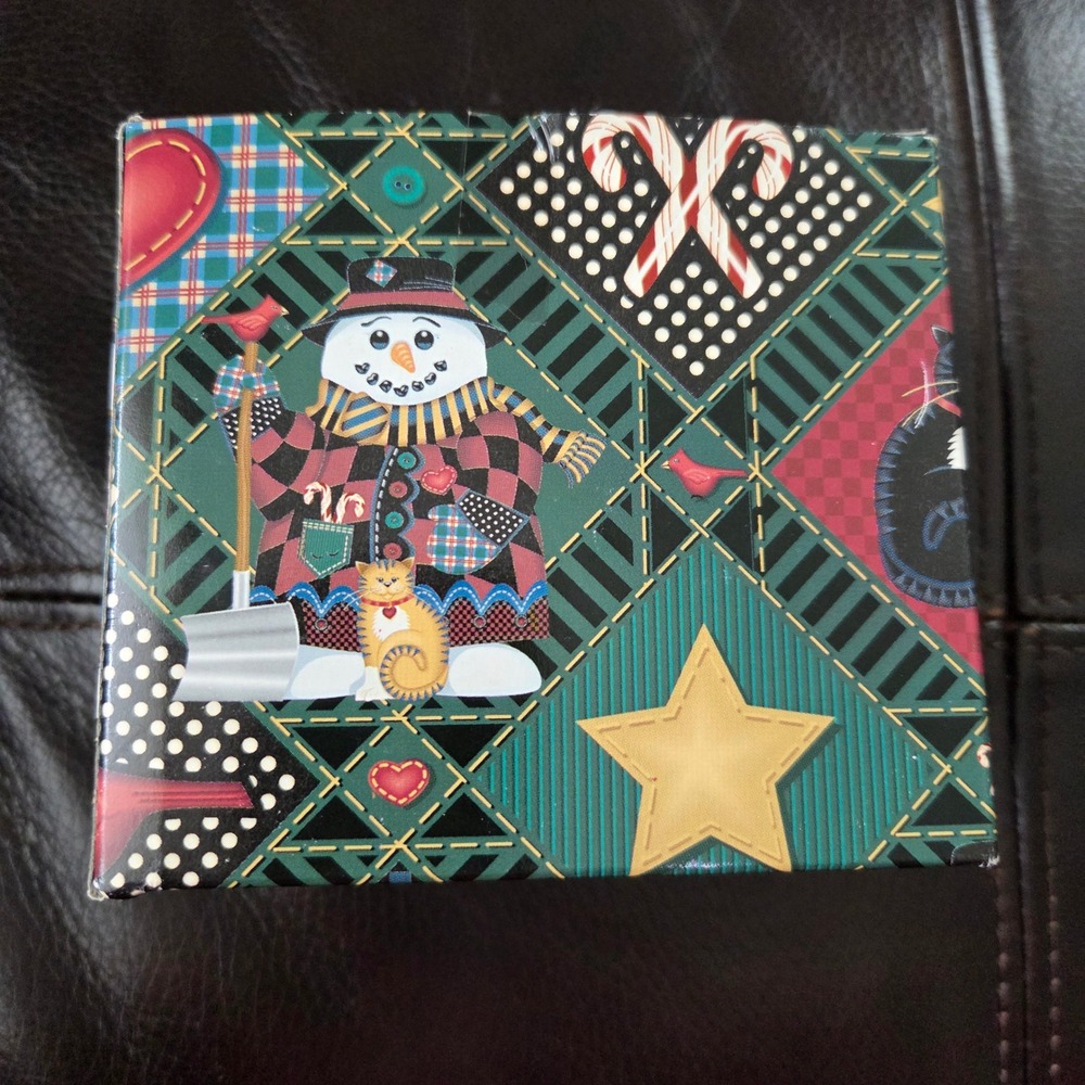 Vintage Handcrafted Snowman Figural Candle with Glitter Vest Original Gift Box